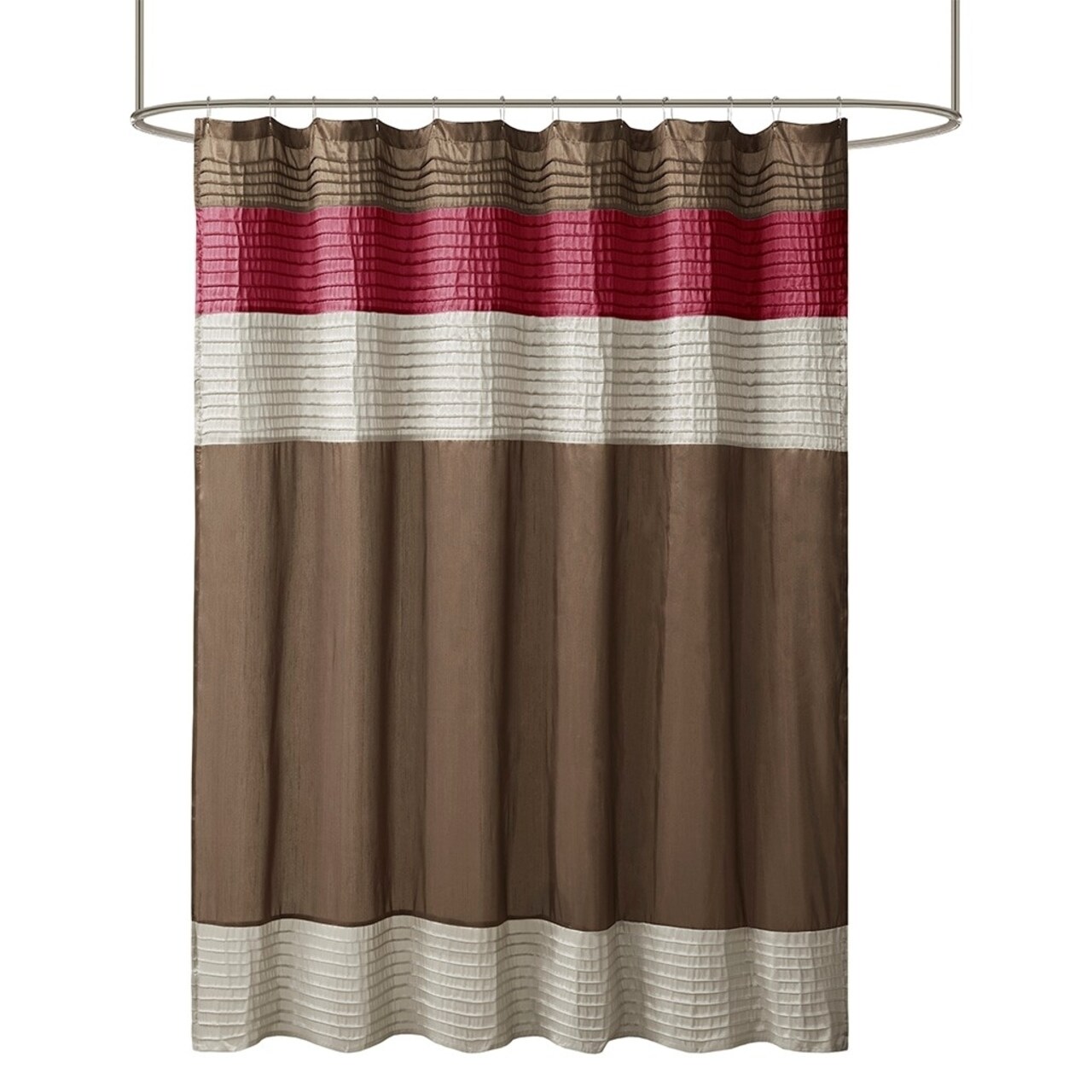 Gracie Mills Nixon Faux Silky Lightweight Shower Curtain - Grace-3783